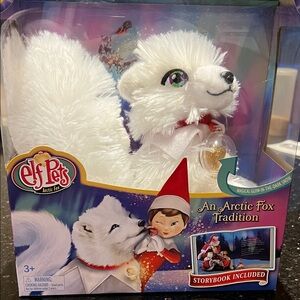 NEW Elf on the Shelf Elf Pets Arctic Fox Plush Toy with Storybook